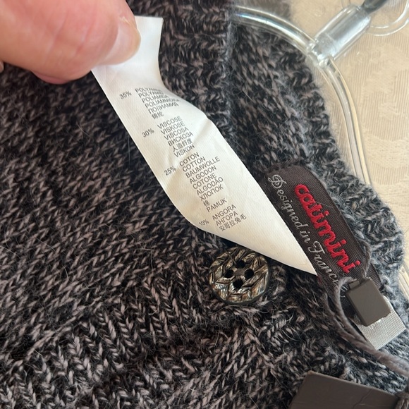 NWT $122 Catimini France Cardigan Sweater Girls Size 6 black gray - Picture 10 of 10